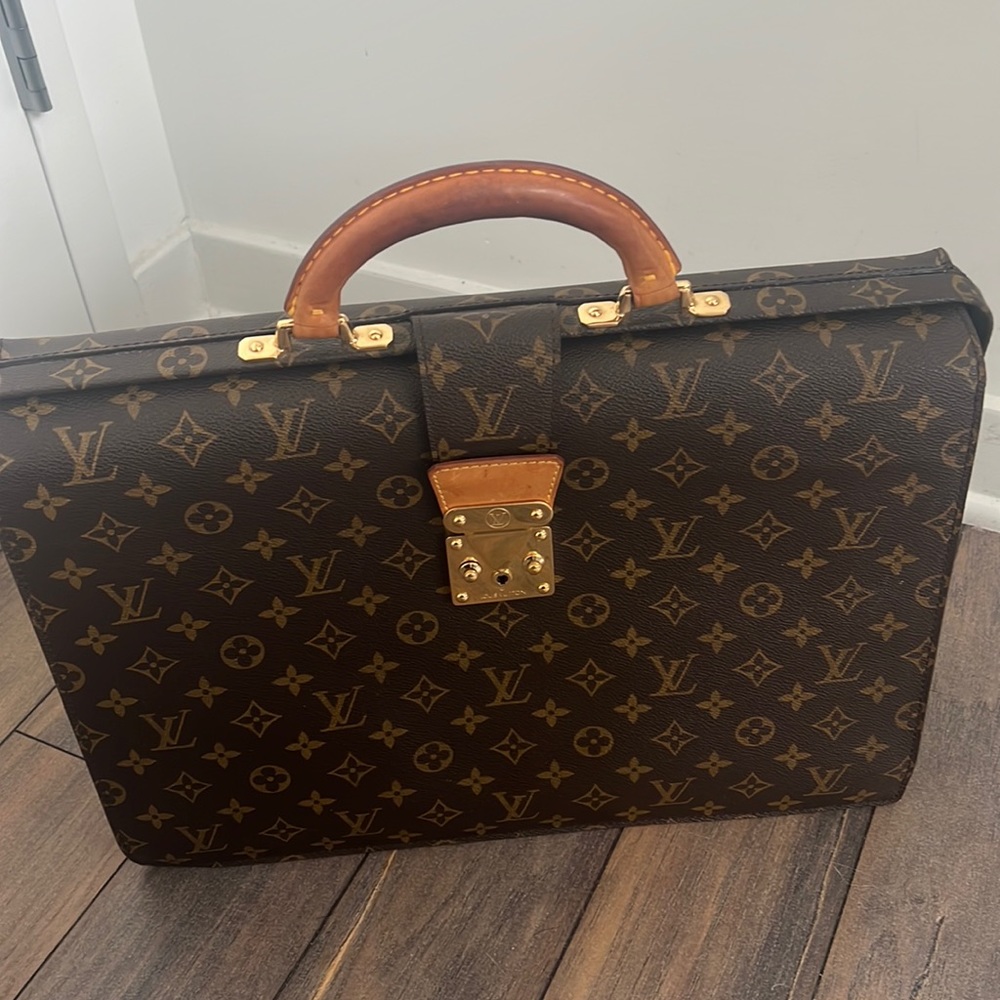 Louis Vuitton Vintage Monogram Serviette Fermoir Briefcase circa 2001